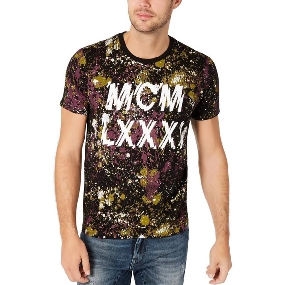 Guess Shirts Guess Basic Graffiti Drop T Shirt Crew Neck - Picture 1 of 16